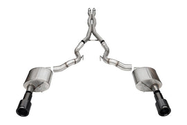Corsa 2024 Ford Mustang GT Convertible 3in Sport Cat-Back Exhaust - 4.5in Black Carbon Fiber Tips