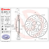 Brembo OE 14-15 Audi A6/A6 Quattro/12-16 S4/12-17 S5/17-20 Porsche Macan Friction Brake Disc