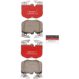 Brembo OE ceramic brake pad for BMW 3-Series G20/G80/G28 and 4-Series, front view showing clean, high-performance brake components.