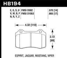 Load image into Gallery viewer, Hawk Performance rear brake pads for 2005 Volvo S40, high-performance brake pads with metal backing and friction material.