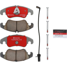 Load image into Gallery viewer, Brembo OE ceramic front brake pads for Audi A6 C7 and Q5, showing the high-quality brake pad with Brembo branding.