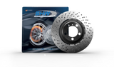 SHW 22-25 Porsche 718 Cayman GT4 RS Right Front Cross-Drilled Lightweight Brake Rotor (9GT615302M)