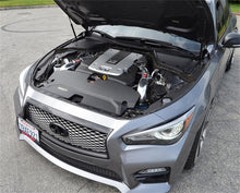 Load image into Gallery viewer, Injen polished dual short ram cold air intake with heat shields and MR Techn for 2014 Infiniti Q50 3.7L V6 engine.