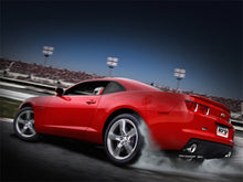 Load image into Gallery viewer, Borla catback exhaust system for 2010 Camaro SS 6.2L V8, rear section with aggressive ATAK muffler and dual exhaust tips.