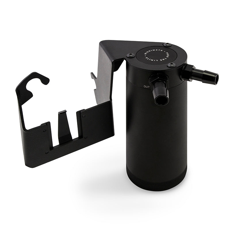 Mishimoto VQ35DE PCV-side oil catch can kit installed on 2003-2006 Nissan 350Z and 2004-2007 Infiniti G35 engine bay