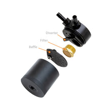 Load image into Gallery viewer, Mishimoto 2022+ Subaru BRZ and Toyota GR86 baffled oil catch can kit installed in engine bay, featuring black canisters with hoses.