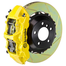 Brembo 20+ Corvette C8 rear GT BBK 6-piston cast slotted rotor in yellow, 380x32mm, performance brake kit for C8 Z51.