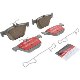 Brembo OE ceramic rear brake pads for Audi A3 8V1/8VK and Audi TT FV3/FVP models, shown in a detailed close-up image.