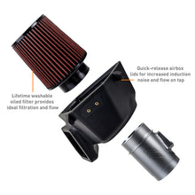 Load image into Gallery viewer, Mishimoto 2023+ Nissan Z Performance Cold Air Intake with modular rotomold design, showing the sleek black air filter and intake tubing.
