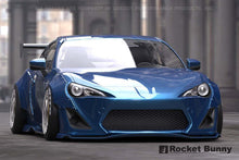 Load image into Gallery viewer, GReddy 13+ Scion FR-S full wide body aero kit with Rocket Bunny styling, excluding the GT wing, shown on a white car.