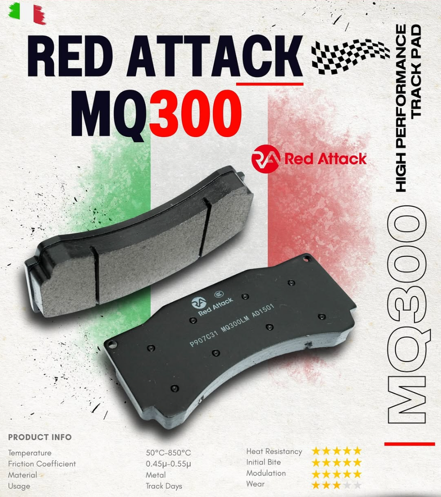 Red Attack High Performance Brake Pads for Audi S4 Coupe (B9/8W2/8WC) 2017- 3.0T