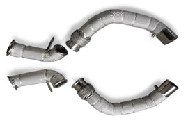 P1Spec BMW M5 F90 Downpipe 200 Cells Catted with Heatshield
