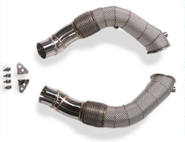 P1Spec BMW M5 F10 4.4 Downpipe 200 Cells Catted with Heatshield
