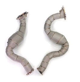 P1Spec Audi S6/S7/RS6/RS7 C7 2013-2015 4.0T Downpipe Catless with Heatshield