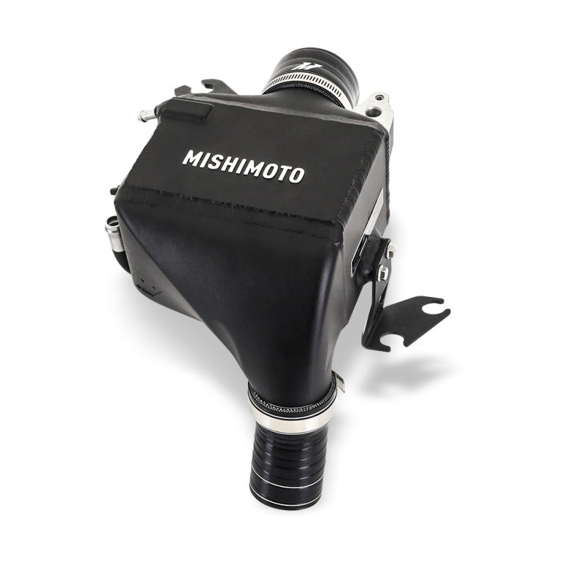 Mishimoto intercooler kit for 2016+ Infiniti Q50 and Q60 3.0T, showing the performance air-to-water intercooler components.
