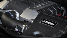 Load image into Gallery viewer, Corvette Chevrolet Camaro SS 6.2L V8 cold air intake by CORSA Performance, showing the sleek black intake system installed in the engine bay.