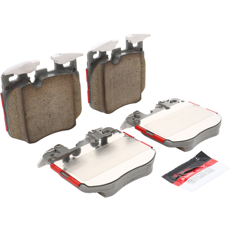 Brembo OE front ceramic brake pads for BMW 3-Series G20/G80/G28 and BMW X4/X5/X6 models, high-performance braking components.