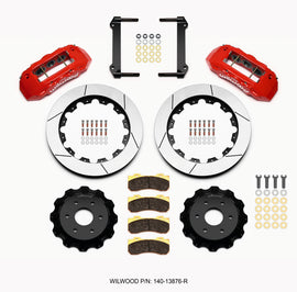 Wilwood TX6R front big brake kit in red with 16-inch rotors for 1999-2014 GM trucks and SUVs 1500 series, shown installed.