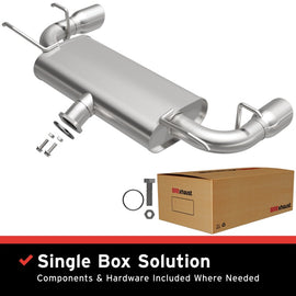 Magnaflow catback exhaust kit for Mazda MX-5 Miata 2006-2014 2.0L with polished stainless steel pipes and muffler