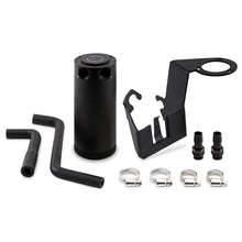 Load image into Gallery viewer, Mishimoto VQ35DE PCV side catch can kit for Nissan 350Z and Infiniti G35, showing the baffled oil catch can with hoses attached.