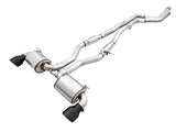 AWE Tuning 2020 Toyota Supra A90 Resonated Touring Edition Exhaust - 5in Diamond Black Tips