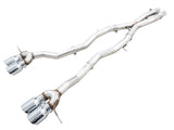 AWE Tuning Track Edition Cat-Back Exhaust for BMW G8X M3/M4 - Chrome Silver Tips