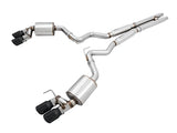 AWE Tuning 2018+ Ford Mustang GT (S550) Cat-Back Exhaust - Touring Edition (Quad Diamond Black Tips)