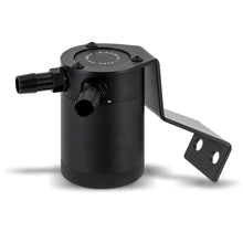 Load image into Gallery viewer, Mishimoto baffled oil catch can kit for 2022+ Subaru BRZ and Toyota GR86, shown with black aluminum construction and fittings.
