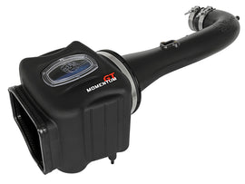 aFe Momentum GT Pro 5R cold air intake system installed in a 2015-2017 GM SUV with V8 5.3L or 6.2L engine, showcasing the intake components