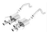 Borla 15 Chevy Corvette C7 ZO6 6.2L w/o AFM w/ NPP ATAK Quad RD RL IC Tips Center Rear Exit Exhaust