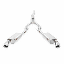 Load image into Gallery viewer, Mishimoto stainless steel cat-back exhaust for 2015-2016 Ford Mustang 2.3L EcoBoost, showing polished pipes and muffler system.