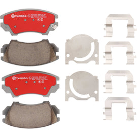 Brembo OE ceramic brake pads for front of Chevrolet Camaro 2009-2015, high-performance brake pads with OE quality.