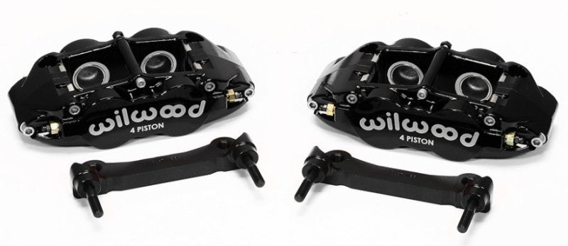 Wilwood Narrow Superlite 4R rear caliper and bracket kit in black for 97-13 C5/C6 Corvette with OEM rotors, big brake upgrade