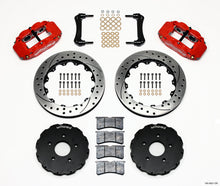 Load image into Gallery viewer, Wilwood Narrow Superlite 6R front brake hat kit in red for 2005-up Corvette C6, part of big brake kits with 13.06-inch drill design.