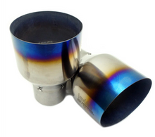 Load image into Gallery viewer, Invidia 15+ Subaru STI 4Dr Q300 Single Layer Titanium Burnt Quad Tip Cat-Back Exhaust