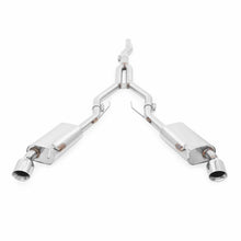 Load image into Gallery viewer, Mishimoto stainless steel cat-back exhaust system for 2015-2016 Ford Mustang 2.3L EcoBoost, showcasing the polished pipes and muffler.
