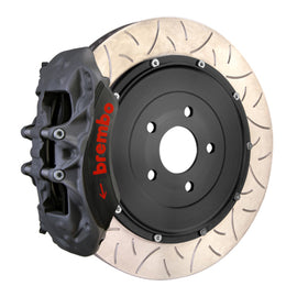 Brembo PISTA performance brake kit for Nissan 370Z Coupe, black forged 2-piece rotor with slots, high-performance brake components