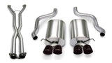Corsa 06-08 Corvette C6 Sport Cat-Back Dual Rear Exit w/ 3.5in Black PVD Tips