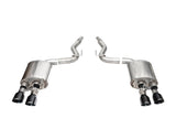 Corsa 24+ Ford Mustang Dark Horse 5.0L 3in Dual Rear Axle-Back w/Twin 4.5in Black PVD Slash Tips