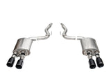 Corsa 24+ Ford Mustang Dark Horse 5.0L 3in Dual Rear Axle-Back w/Twin 4.5in Black PVD Straight Tip