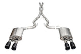 Corsa 24-25 Ford Mustang Dark Horse 5.0L 3in Dual Rear Cat-Back w/Twin 4.5in Black PVD Straight Tips