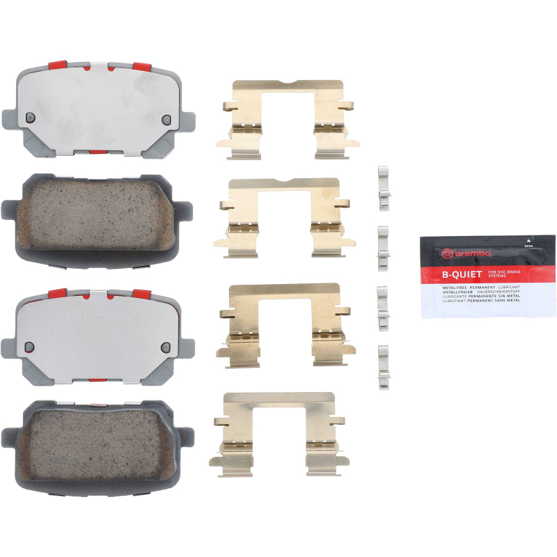 Brembo OE ceramic brake pads for rear of 2010+ Dodge Charger, designed for enhanced braking performance and durability.
