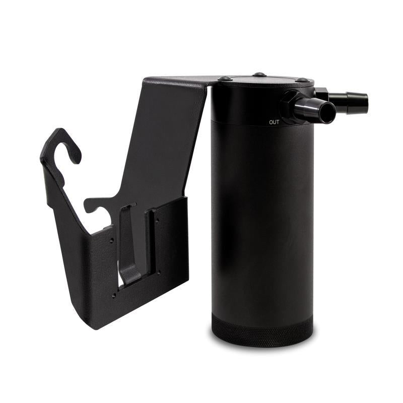 Mishimoto oil catch can kit for Nissan 350Z and Infiniti G35 VQ35DE with baffled design and direct fit for PCV side.