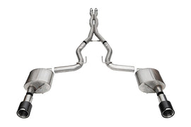 Corsa 2024 Ford Mustang GT Coupe 3in Xtreme Cat-Back Exhaust - 4.5in Carbon Fiber Tips