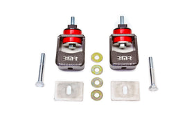 Black Hammertone BMR 10-15 5th Gen Camaro polyurethane engine mount kit with spacers not included, designed for performance and durability.