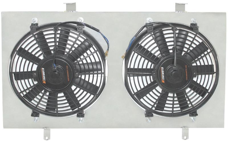 Mishimoto aluminum fan shroud kit for 1990-1997 Toyota MR2, designed to improve cooling with a durable, custom-fit fan shroud.