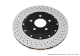 DBA 10-15 Chevrolet Camaro SS V8 Front 5000 Series Cross Drilled Rotor w/Black Hat
