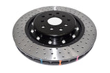 DBA 18-21 Subaru WRX STI Front 5000 Series 2-Piece Drilled Rotor w/Black Hat