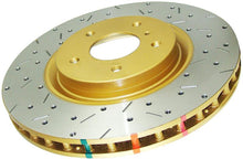 Load image into Gallery viewer, DBA 10+ Ford Mustang GT 5.0L V8 Front Drilled &amp; Slotted 4000 Series Rotor w/ Black Hat