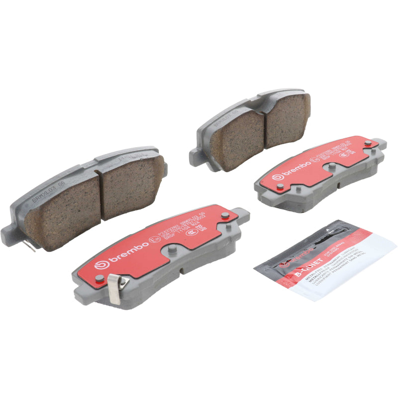 Brembo OE rear ceramic brake pad for Ford Mustang 2014-2023, designed for superior stopping power and durability.
